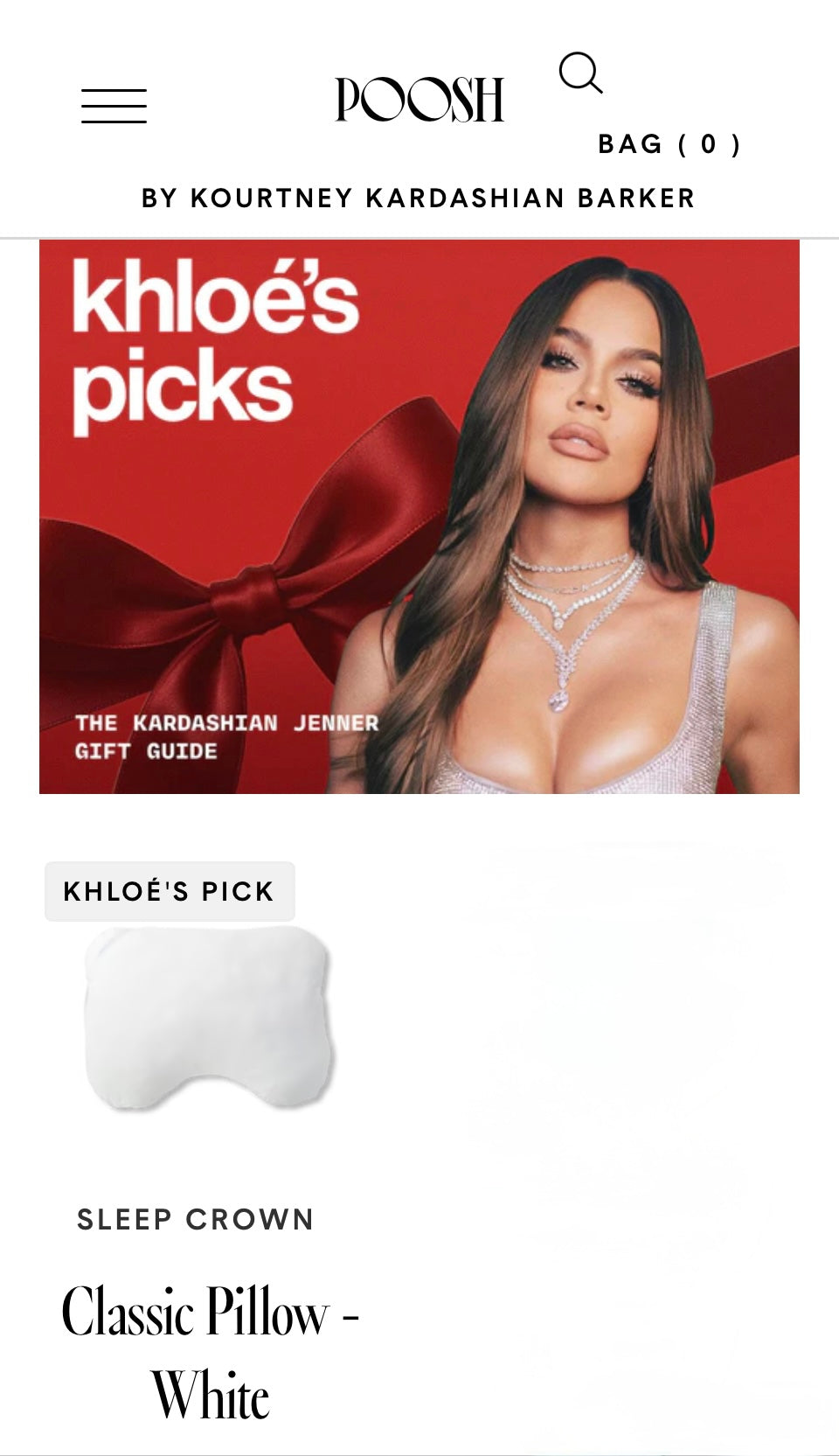 Khloe K. love + Sleep Crown returns to Poosh.com