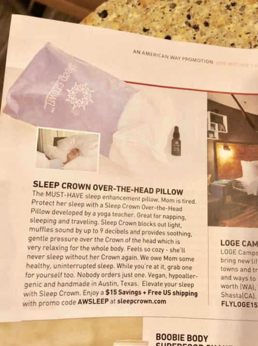 Sleep Crown selected for the Mother’s Day Gift Guide in American Way Magazine