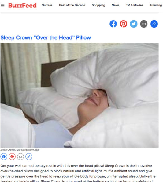 Sleep Crown featured in Buzzfeed (again): "Products For Self-Care During The Holiday Season!