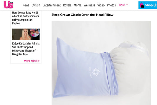 Once Again Us Weekly highlights Sleep Crown Pillows...