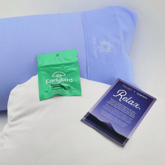 Sleep Crown Pillows + Earlybird CBD Gummies