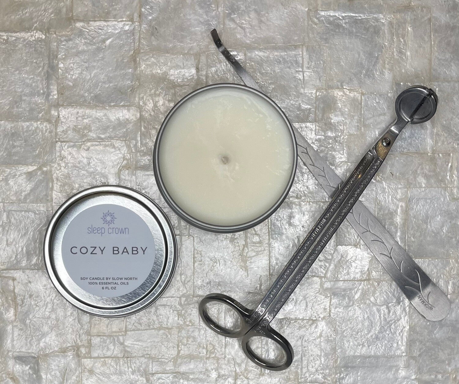Cozy Baby Candle, a Sleep Crown + Slow North Collab
